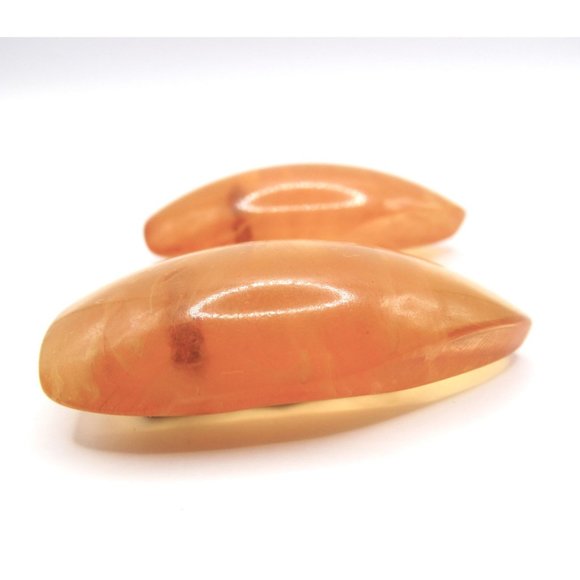 Vintage Apple Juice Bakelite Dress Clips - Picture 8 of 10